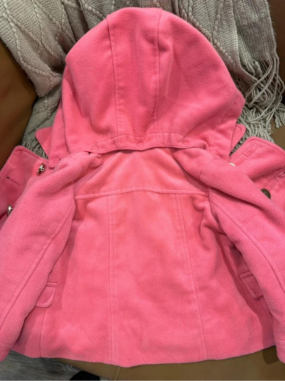 Baby GAP Girls' Pink Hooded Pea Coat